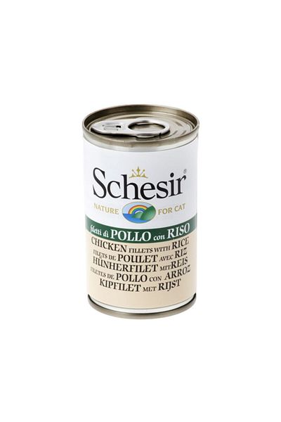 Schesir Chicken Fillets With Rice Canned Cat Food, 140g