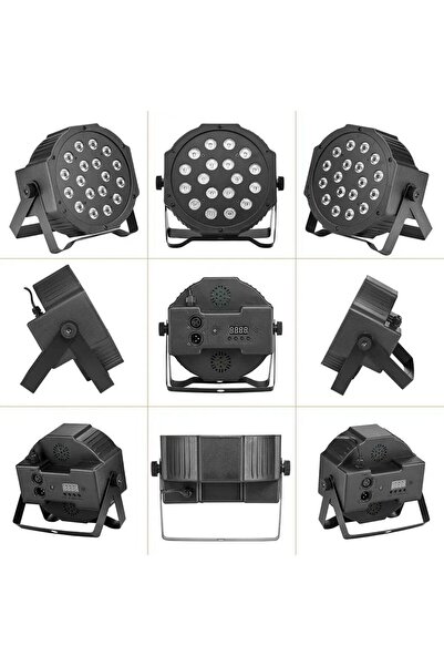 harry Sese Duyarlı Rgb Led 1 Watt 18x3 Led Par Sahne Işığı-parti, Disko,restoran, Bahçe, Park Plaza Vb.