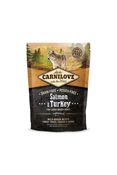 Carnilove سمك السلمون والديك الرومي والفواكه والخضروات والأعشاب للكلاب البالغ...