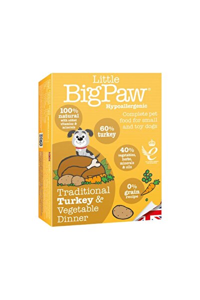 Little BigPaw طعام الكلاب التقليدي المصنوع من الديك الرومي والخضروات من ليتل ...