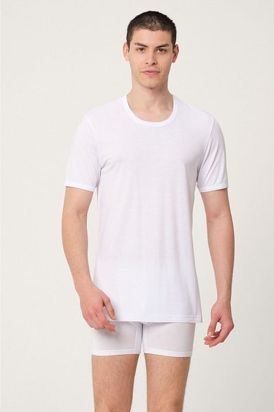 FSM1453 Men's Bamboo Cotton Short Sleeve Undershirt 2-pack -436