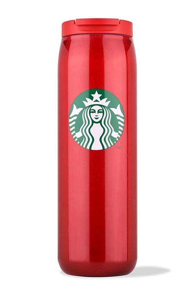 Starbucks Red Shiny Stainless Steel Thermos 473 Ml