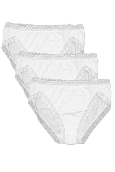 FSM1453 Γυναικεία Modal Normal Waist Bikini Lace Slip Lycra εσώρουχα 6 τεμαχίων -3051