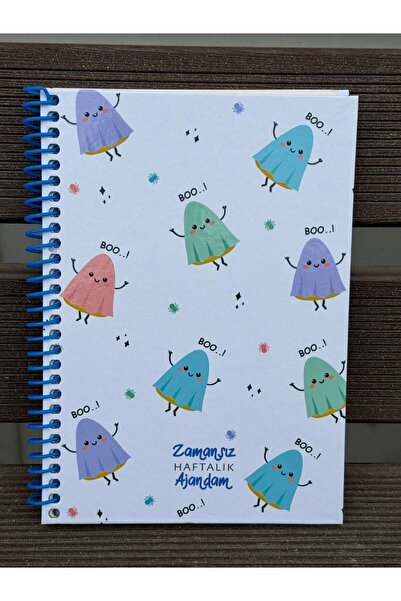 mcolor Zamansız Haftalık Stickerlı, Resimli, Renkli Spiralli Sert Kapak Ajanda