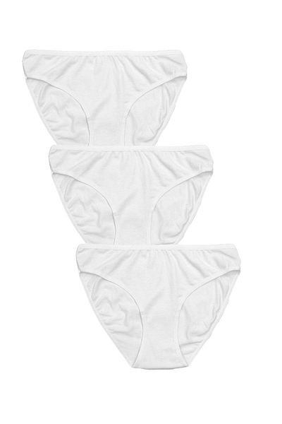 FSM1453 Chiloți slip bikini din lycra cu talie normală din bumbac pentru femei, pachet de 6 - 3053