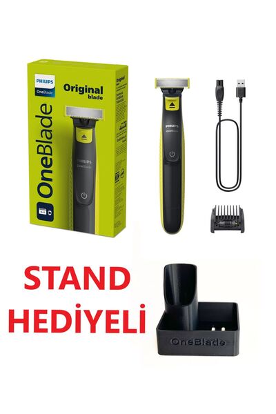 Philips Oneblade Standlı -5'i 1 Arada Ayarlanabilir Tarak- Hibrit Yüz Vücut Tıraş Makinesi