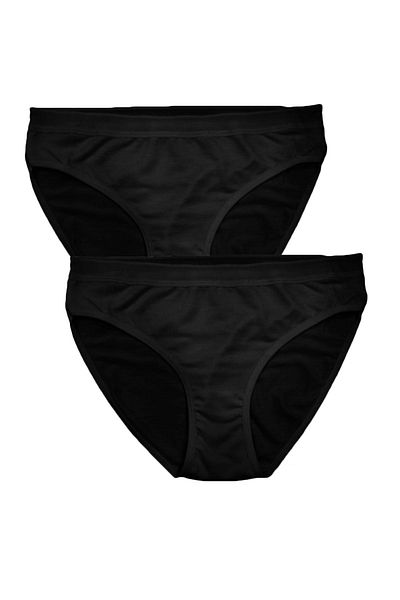 FSM1453 Chiloți din lycra pentru bikini clasici din țesătură ușoară și subțire pentru femei, pachet de 2 - 3030