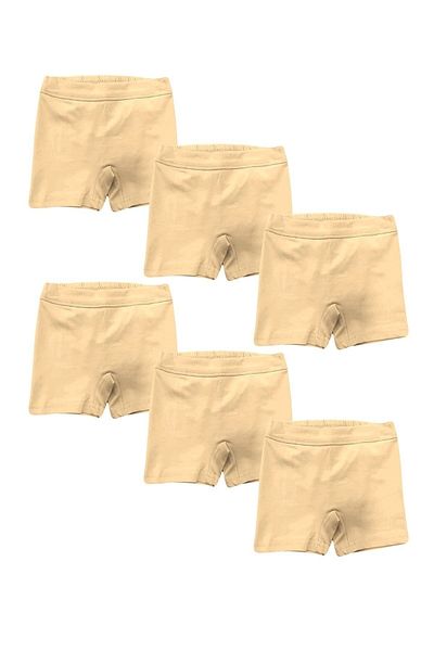 FSM1453 Girl's Cotton Colorful Lycra Boxer Panties 6-Piece -6102