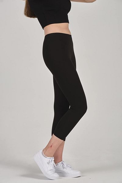 FSM1453 Black Lycra Cotton Capri Length Women's Tights -4004-4053