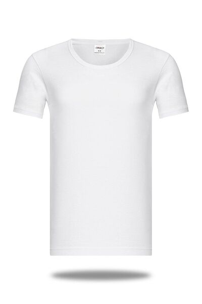 FSM1453 Men's Bamboo Cotton Short Sleeve Undershirt -436