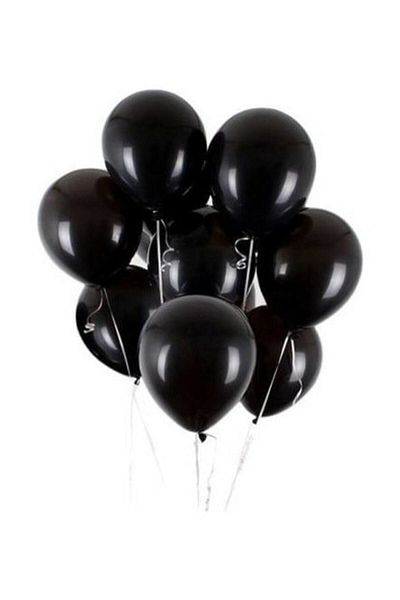 New Eco 10 Pieces Black Pearlescent Metallic Shiny Balloon Compatible with Helium Gas