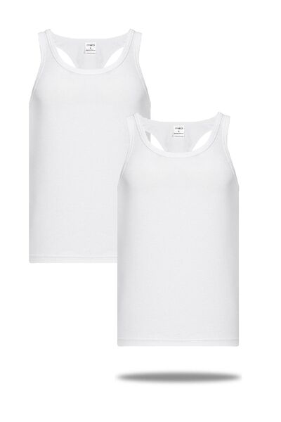 FSM1453 Чоловічий бавовняний слім фітнес-топ з хрестоподібними бретелями, 2 шт. -1050