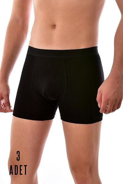 Tutku Elit Ανδρικό μαύρο 3 τεμάχια Elite Modal Elasthan Boxer 1251