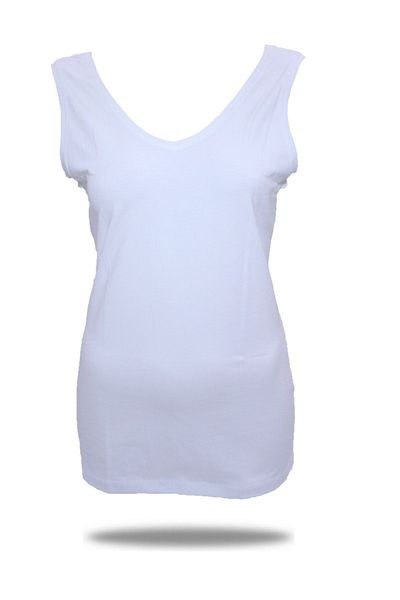 FSM1453 Tricou de damă din bumbac, cu decolteu în V, cu spate deschis, cu dantelă din lycra -2141