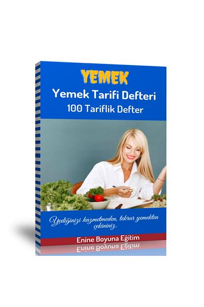 Enine Boyuna Eğitim Food Recipe Book (100 Recipe Notebook)