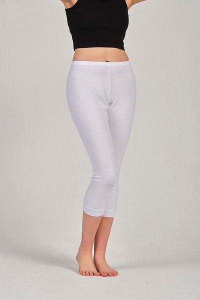 FSM1453 Women's Cotton Ribbed Classic Capri Length Bottom -3932