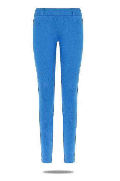 FSM1453 Pantaloni de damă din bumbac colorați, jambiere din lycra - 4686