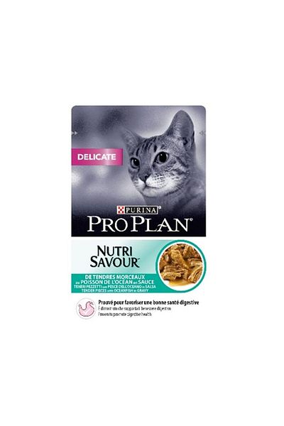 Pro Plan Purina Pro Plan Nutri Savour with Ocean Fish In Gravy Cat Food, 85g Pack of 12