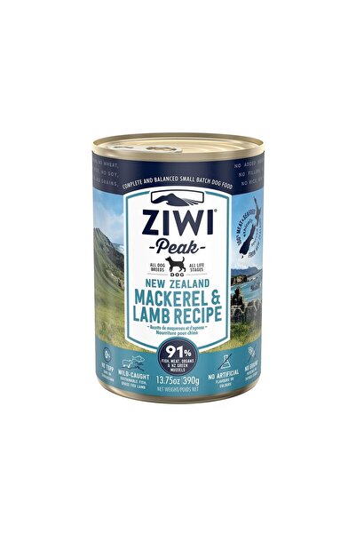 ZIWI Peak طعام الكلاب الرطب بنكهة الماكريل ولحم الضأن، 390 جرام