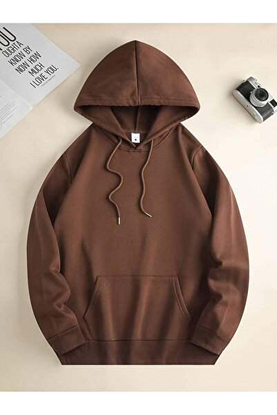 OKULCUBABA Unisex Oversize Kangaroo Pocket Cotton Seasonal School Sweatshirt ...
