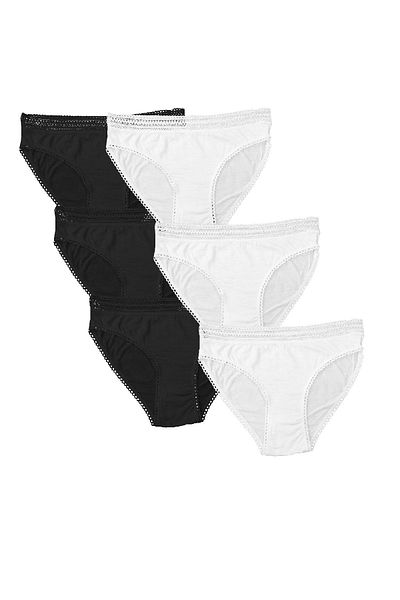 FSM1453 Γυναικεία Modal Normal Waist Bikini Ruched Slip Lycra εσώρουχα 6 τεμαχίων -3032
