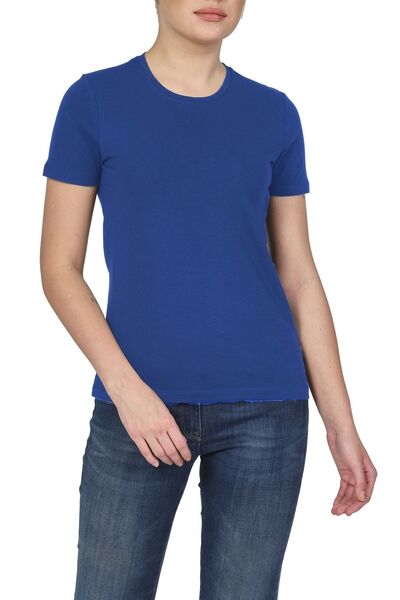 FSM1453 Жіноча бавовняна футболка з круглим вирізом, короткими рукавами, елас...