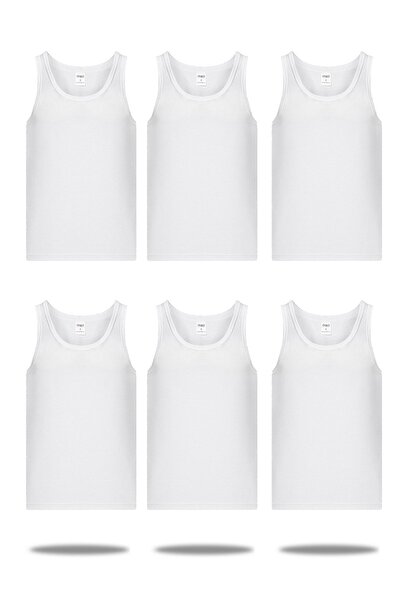 FSM1453 Ανδρικό βαμβακερό Modal White εσώρουχο 6 τεμαχίων -459-(404)