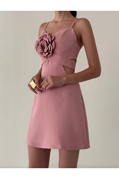 SHEYMA Φόρεμα - Τριαντάφυλλο Λεπτομερές