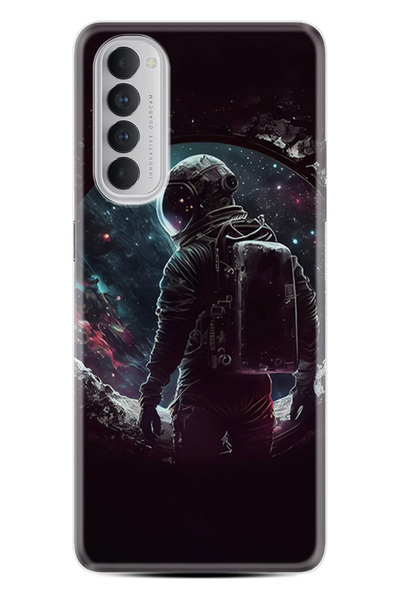 Kılıfland Oppo Reno 4 Pro Kılıf Hayat Serisi Desenli Dark Astronot -Stock Cod...