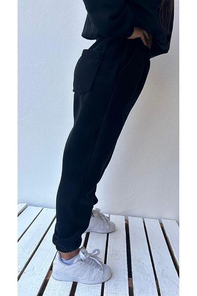 belean Pantaloni de sport Jogger pentru femei cu talie înaltă - Iarnă din țesătură fleece groasă
