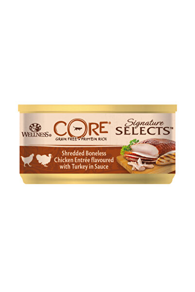 wellness طعام القطط المعلب Core Signature Selects Shredded Chicken and Turkey...