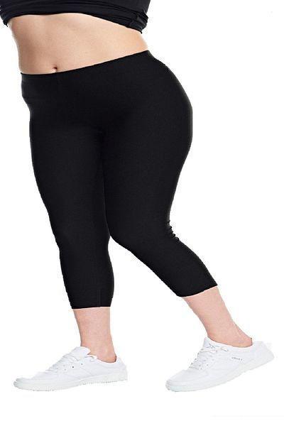 FSM1453 Women's Cotton Capri Length, King Size Above Ankle Lycra Leggings - 4053