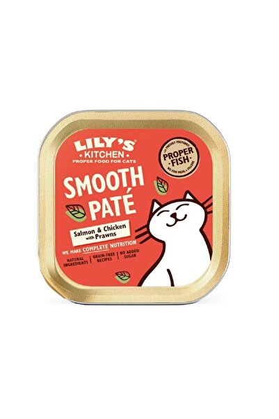 Lily's Kitchen طعام قطط رطب بنكهة السلمون والدجاج، 85 جرام، عبوة من 12 قطعة