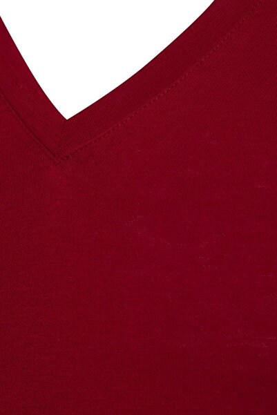 FSM1453 Men's Cotton V-neck Short Sleeve Colorful T-shirt -422