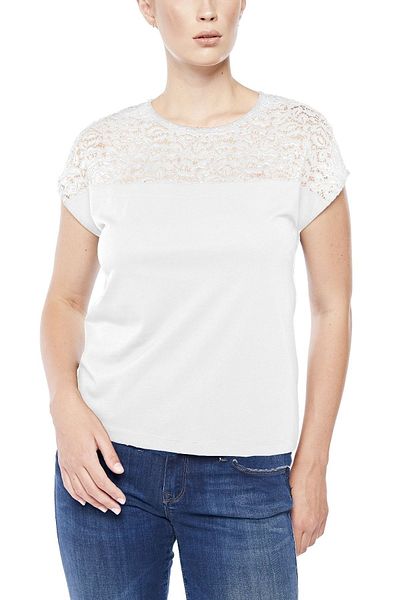 FSM1453 Women's Cotton Modal Sleeveless Top Comfort Fit Lace T-shirt-2407