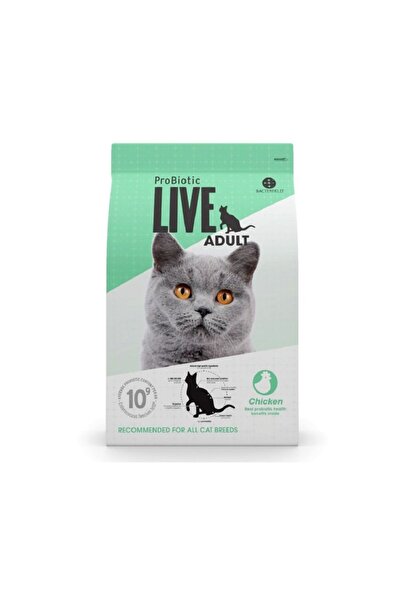 Probiotic Live طعام القطط الجاف بالدجاج - 2 كجم