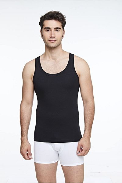 FSM1453 Men's Cotton Colorful Lycra Undershirt -1002