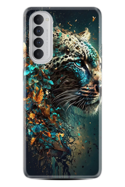 Kılıfland Oppo Reno 4 Pro Kılıf Hayat Serisi Desenli Snow Leopard -Stock Code...