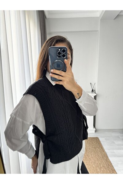 Miss Giz Butik Svetr s copánkem do vlasů se zavazováním