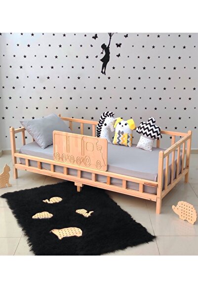 MiniWood Markaawm Trenli Montessori Karyola Çocuk Yatak Bebek Beşiği