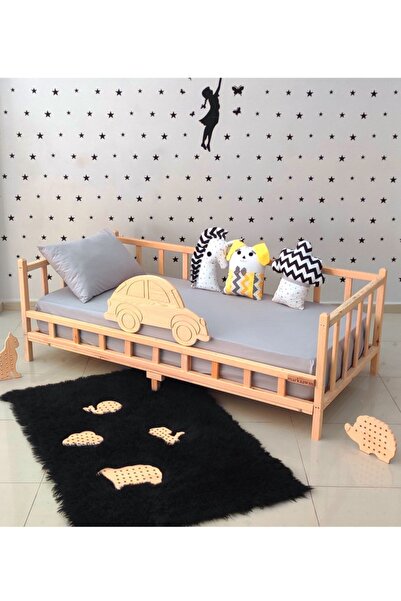 MiniWood Markaawm Premium Arabalı Montessori Yatak Çocuk Ve Bebek Karyola