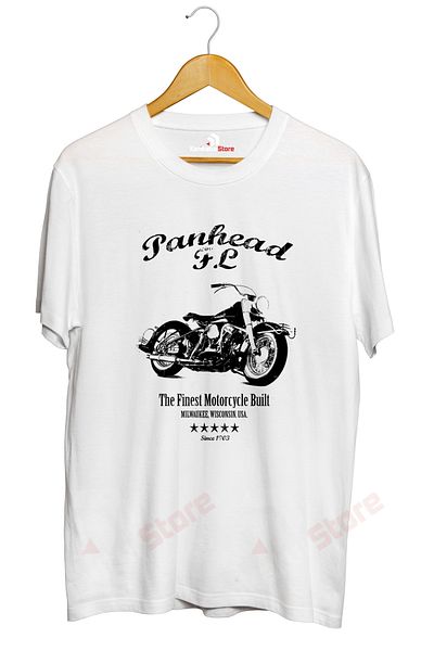 karikatürstore Harley Panhead Design Printed T-shirt