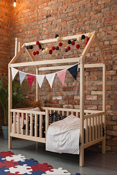 MiniWood Markaawm Montessori Yatak Doğal Çam Sinem 90x190