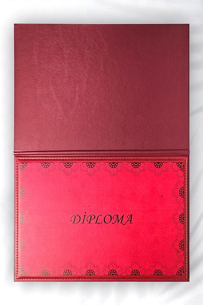 ankara menü A4 Certificate Container - Printed Diploma Leather Velvet Case