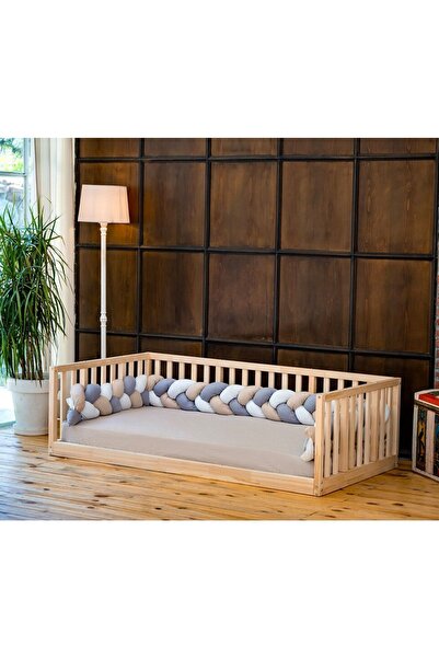 MiniWood Yere Sıfır Montessori Yatak Doğal Ahşap Çocuk Ve Bebek Karyola