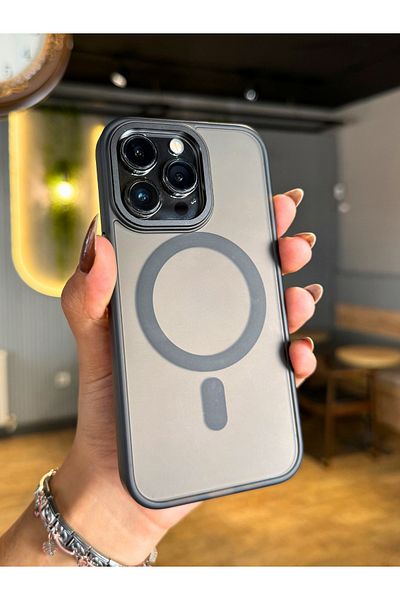 innovicase حافظة بإطار معدني للكاميرا ومفتاح معدني متوافق مع هاتف iPhone 14 ProMax مع ميزة Magsafe من السيليكون الصلب