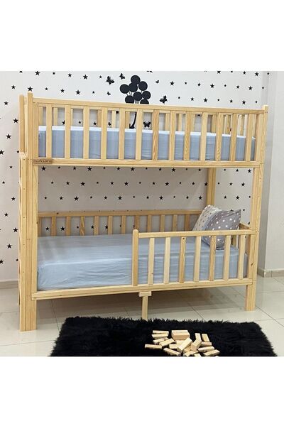 MiniWood Markaawm Montessori Ahşap Ranza Yatak