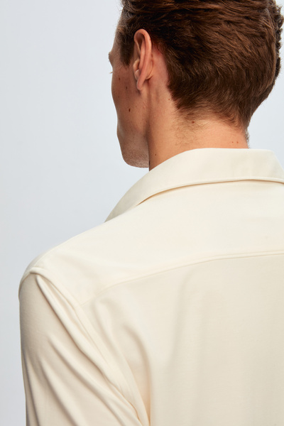 Tween Slim Fit Ekru Düz Rayon Gömlek