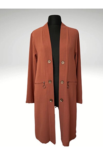 sinankardeşler Жіночий кардиган з відкритим передом, кишенями та блискавкою, ...