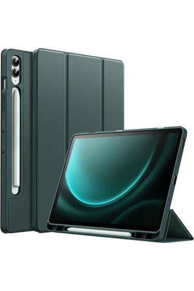 TEKNETSTORE Samsung Galaxy Tab S9+ Fe Plus 12.4 Uyumlu Kılıf Uyku Modlu Pu De...